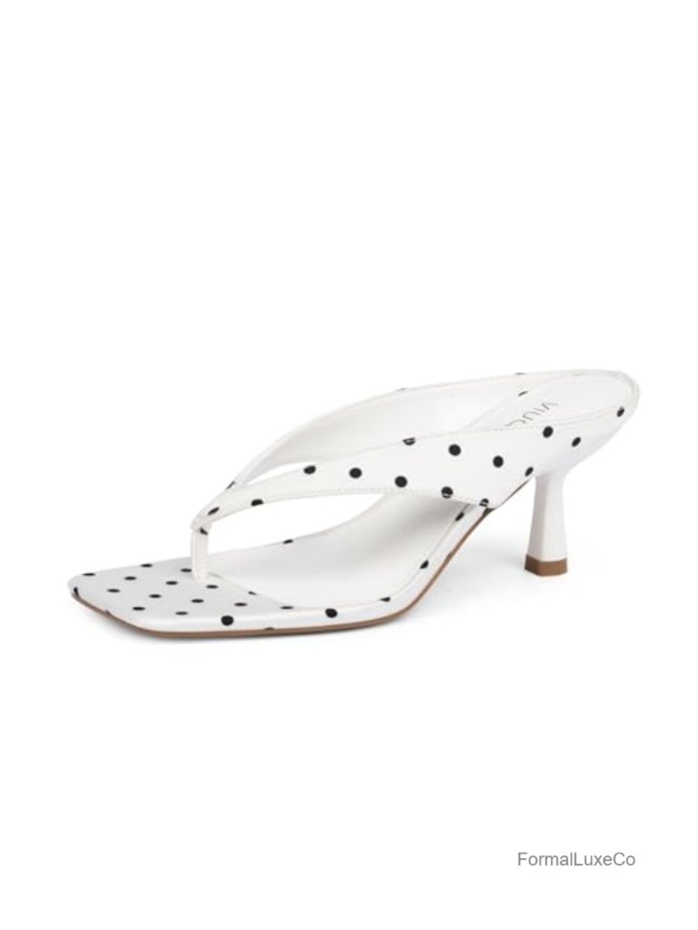 Kitten Heels Flip Flops Slip On Open Toe Low Heels Thong Square Slide Heeled